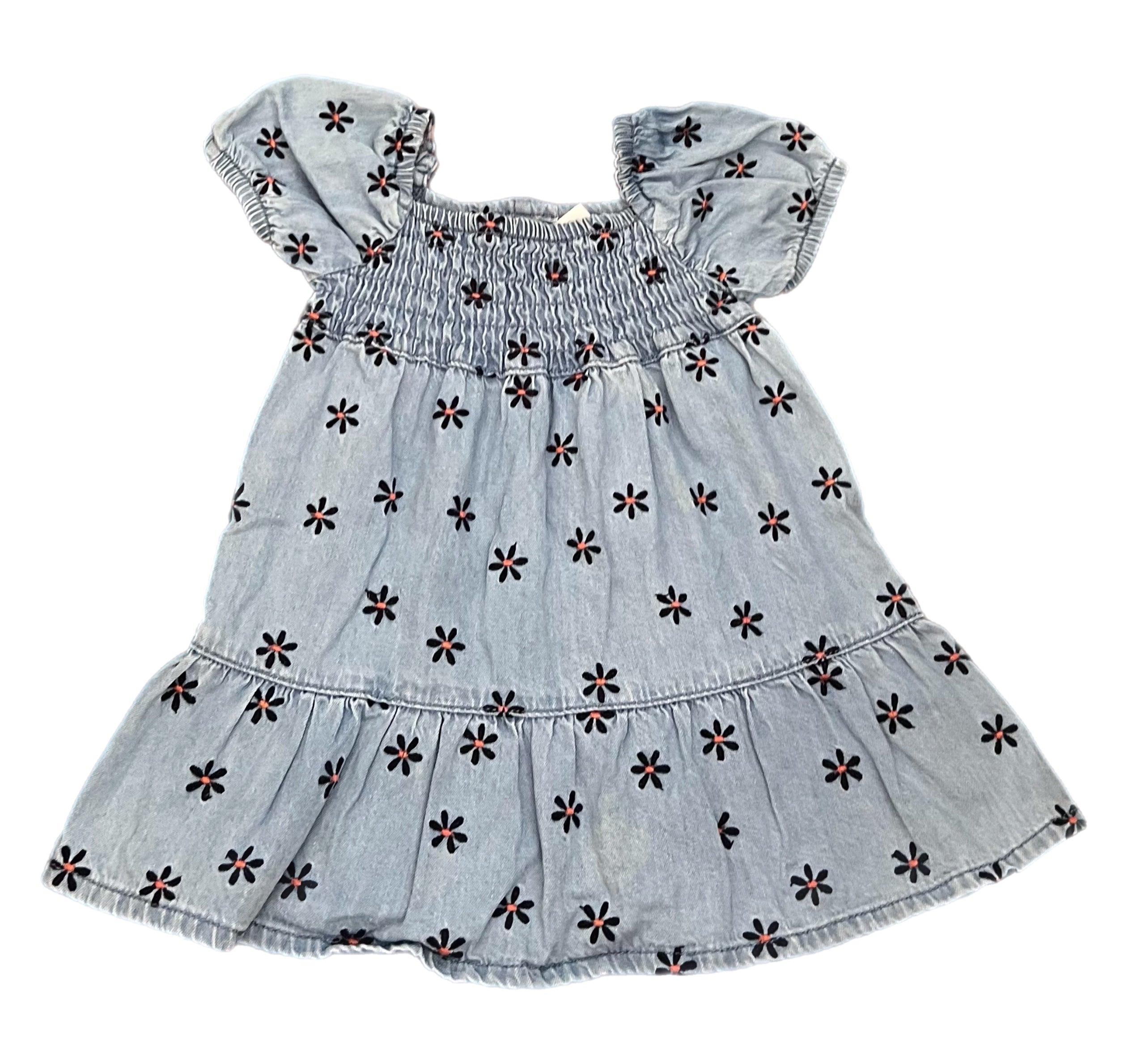 Seed Denim Embroidered Dress (6-12m)