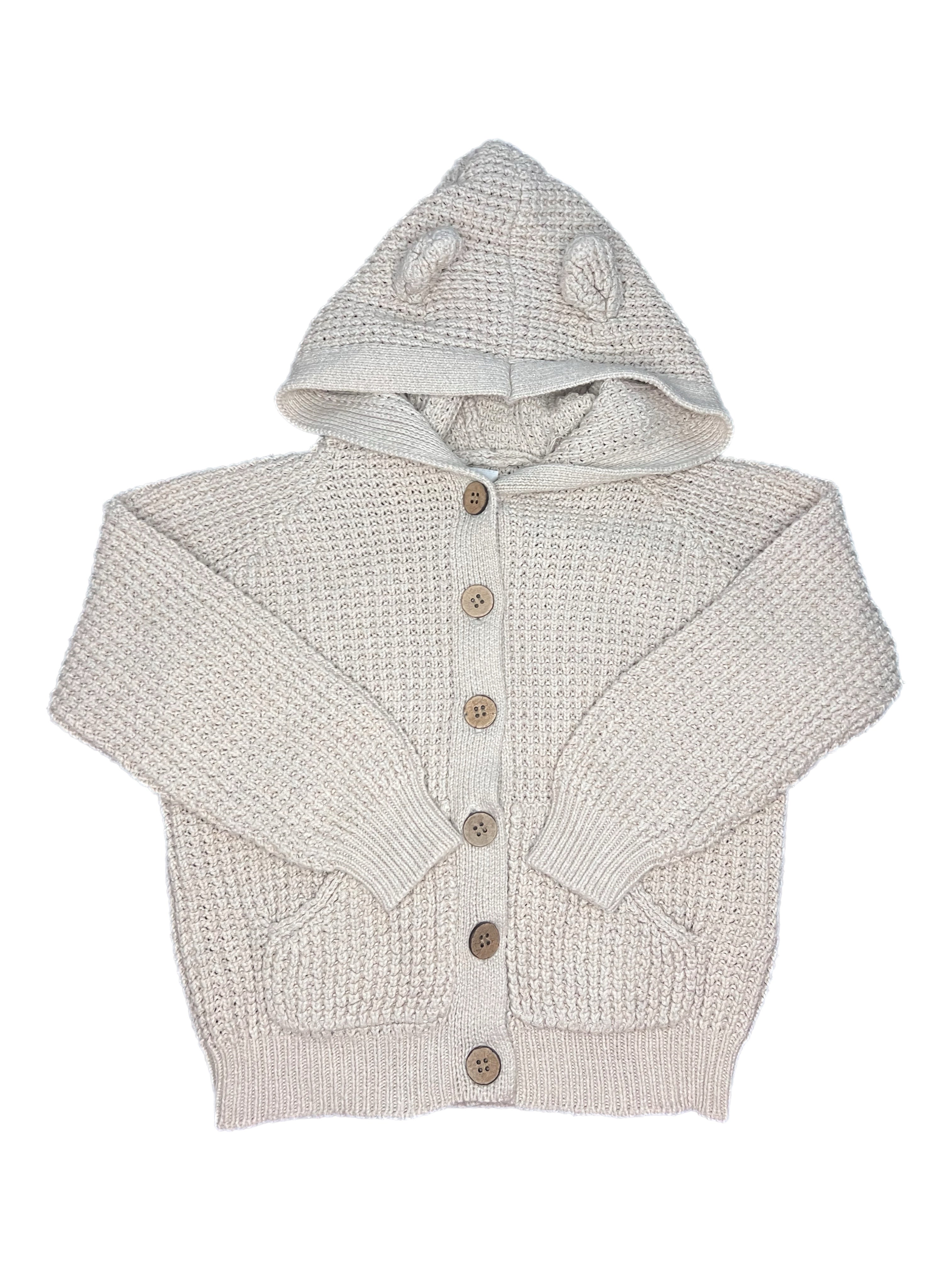 Jamie Kay Bear Knit Cardigan (2y)