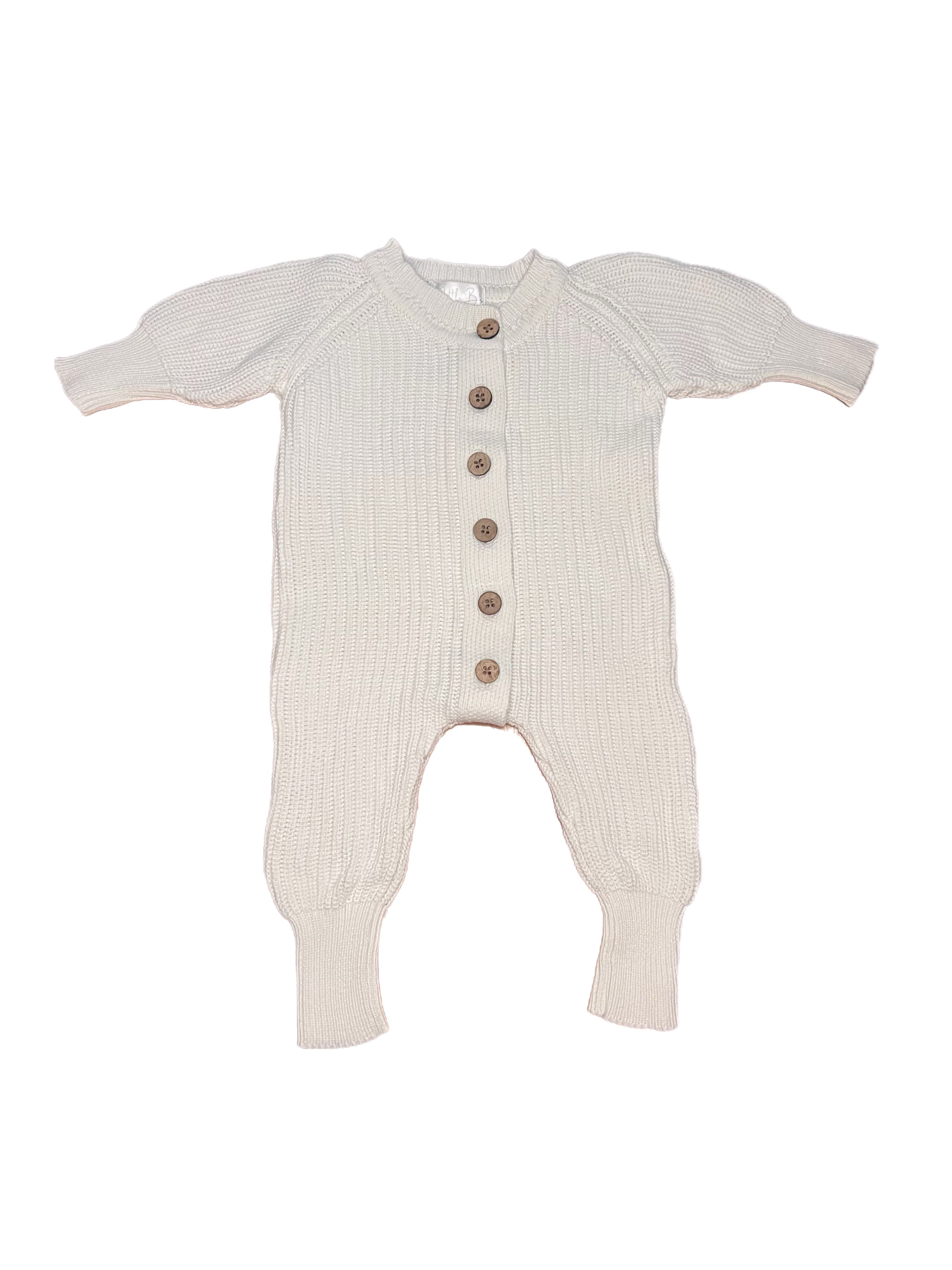 Little B's Nursery Knitted Ribbed Romper (0-3m)