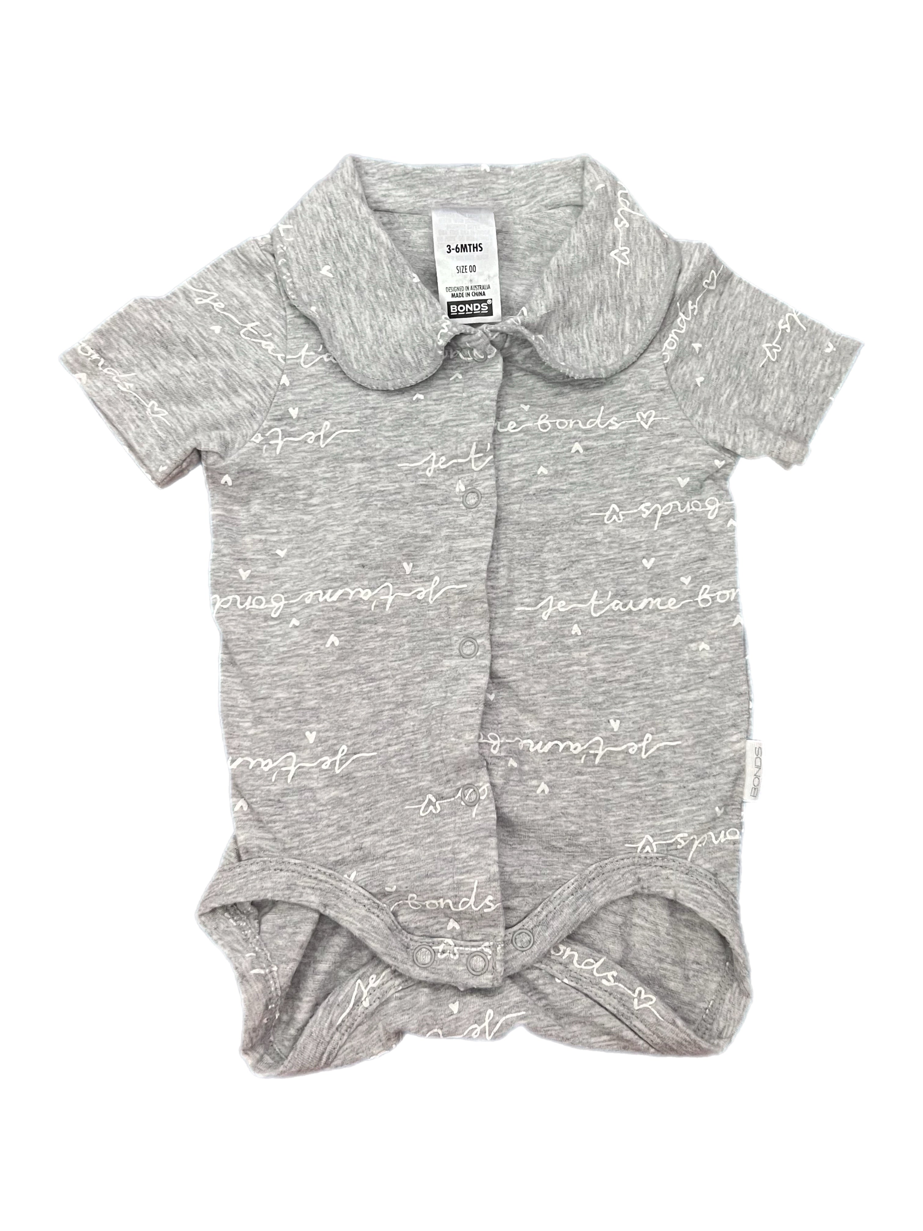 Bonds Collared Bodysuit (3-6m)