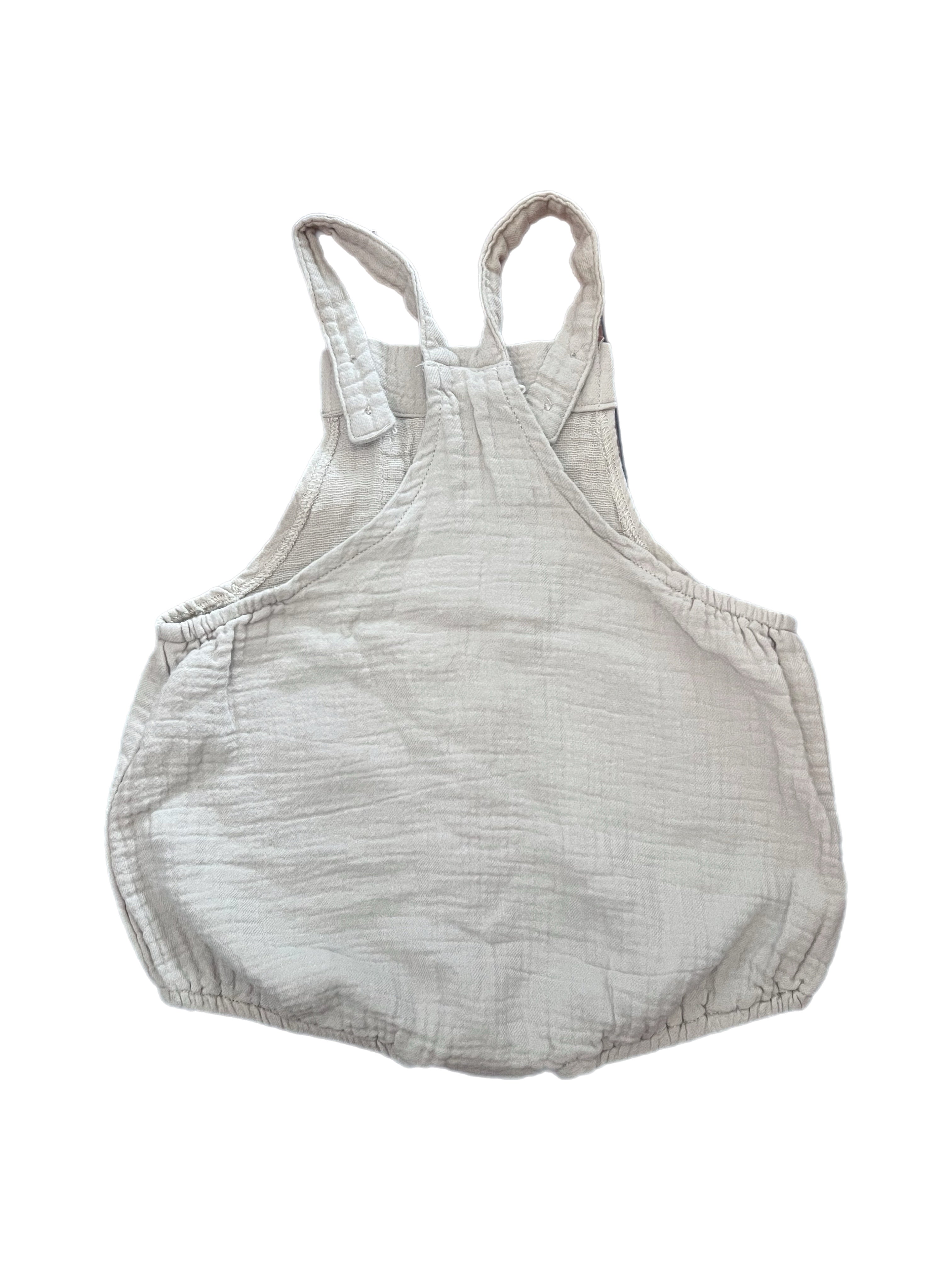Quincy Mae Grey Shortalls (3-6m)