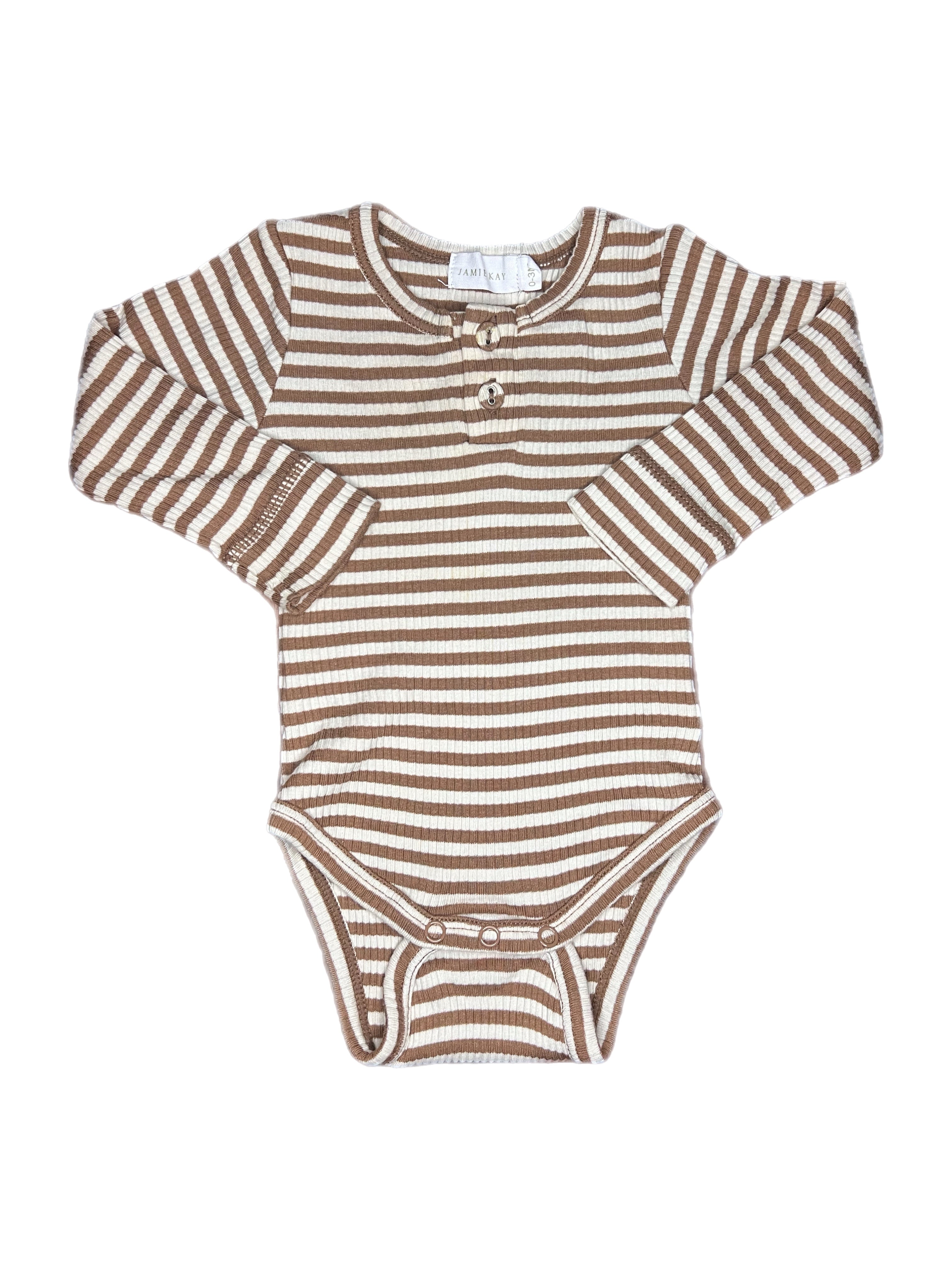 Jamie Kay Modal Ribbed Long Sleeve Bodysuit (0-3m)