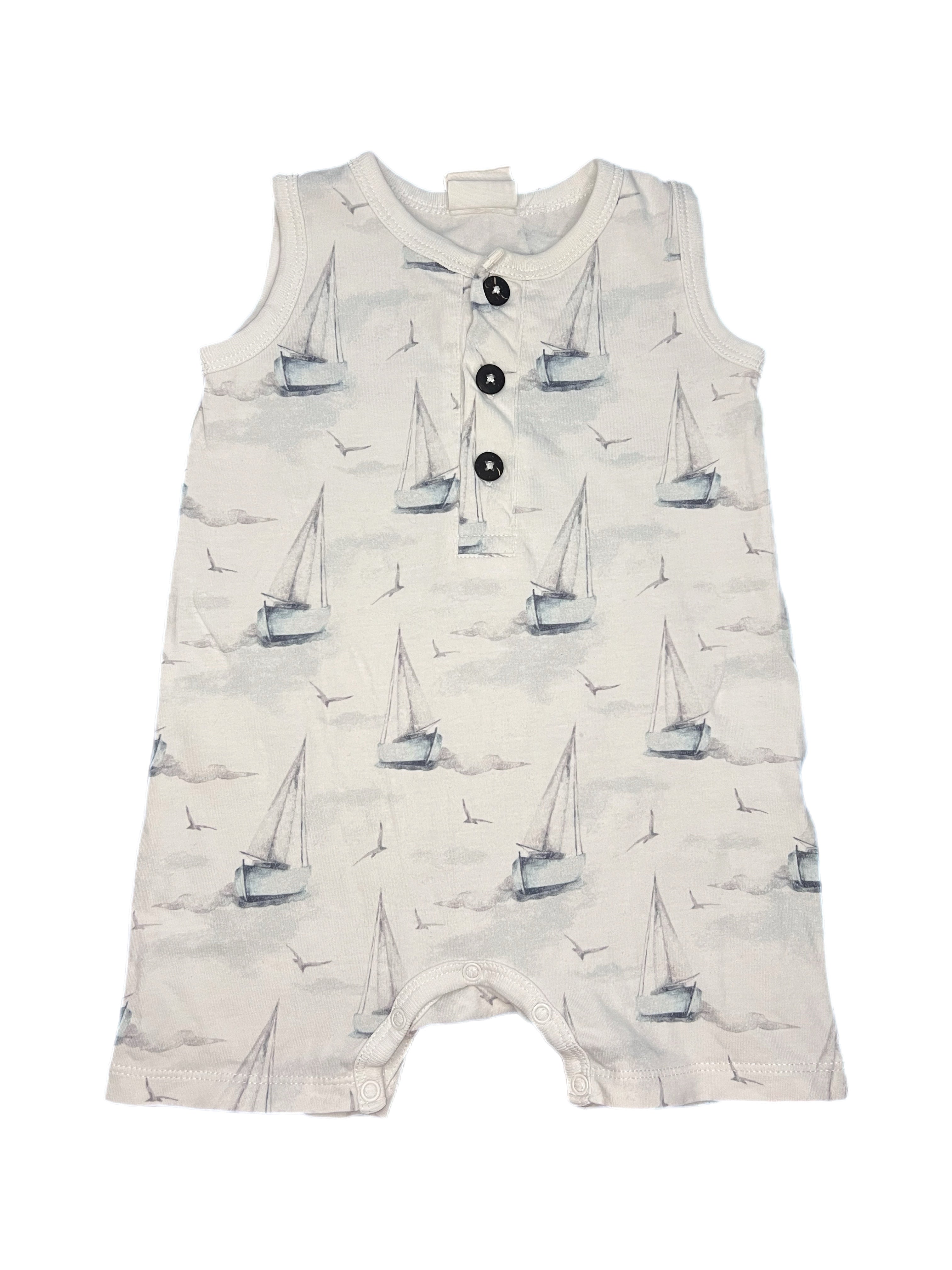 Little Bee by Dimples Boats Romper (3-6m)