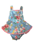 Rock Your Baby Blue Floral Romper (6-12m)