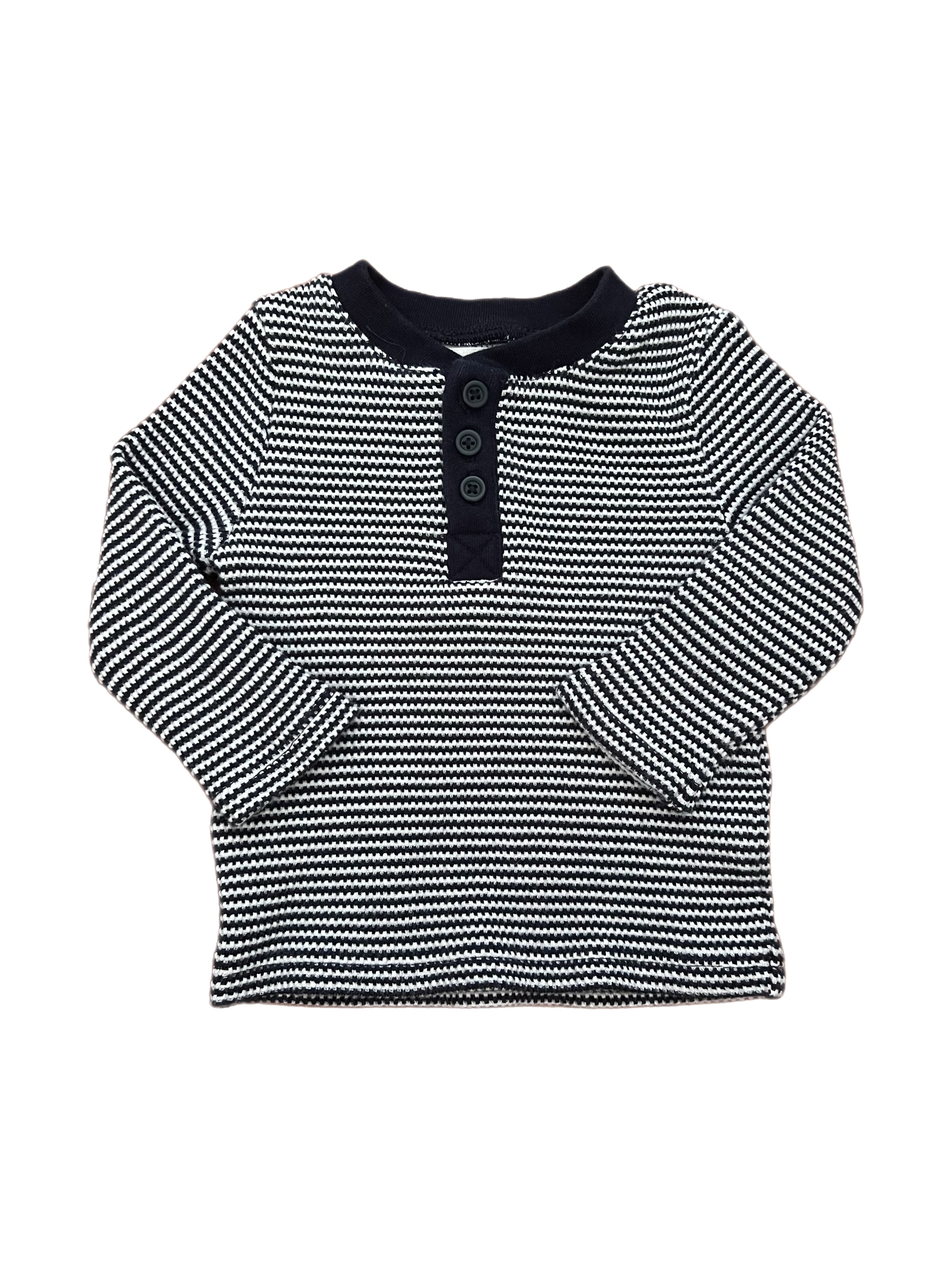 Country Road Navy Stripe Long Sleeve (0-3m)