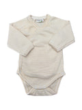 Nature Baby Yellow Stripe Kimono Bodysuit (Newborn)