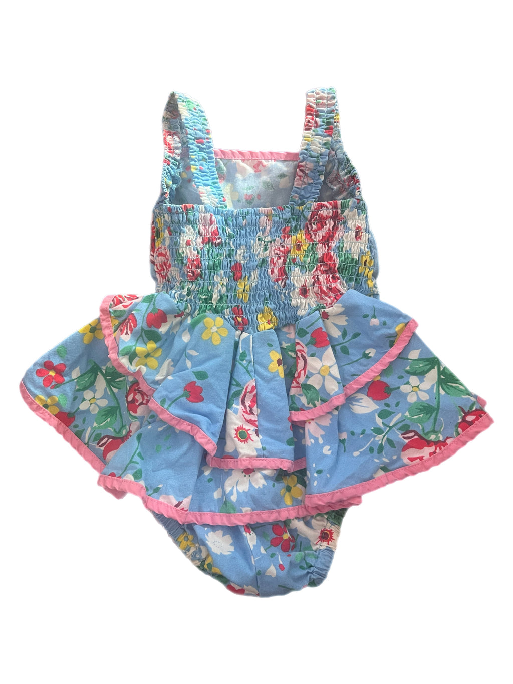 Rock Your Baby Blue Floral Romper (6-12m)