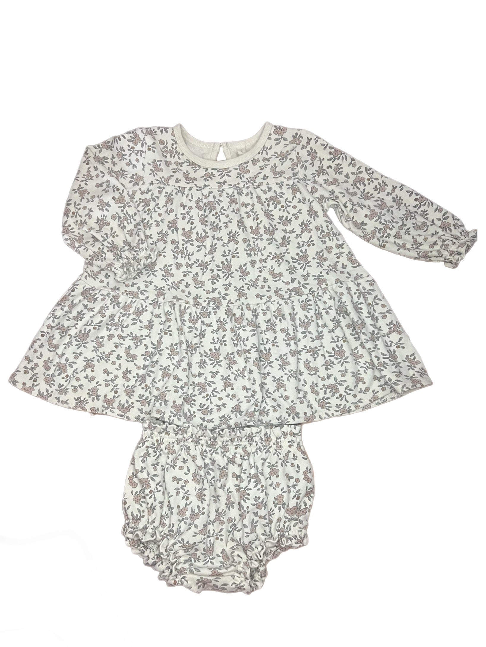 Quincy Mae Floral Long Sleeve Bloomers Set (12-18m)