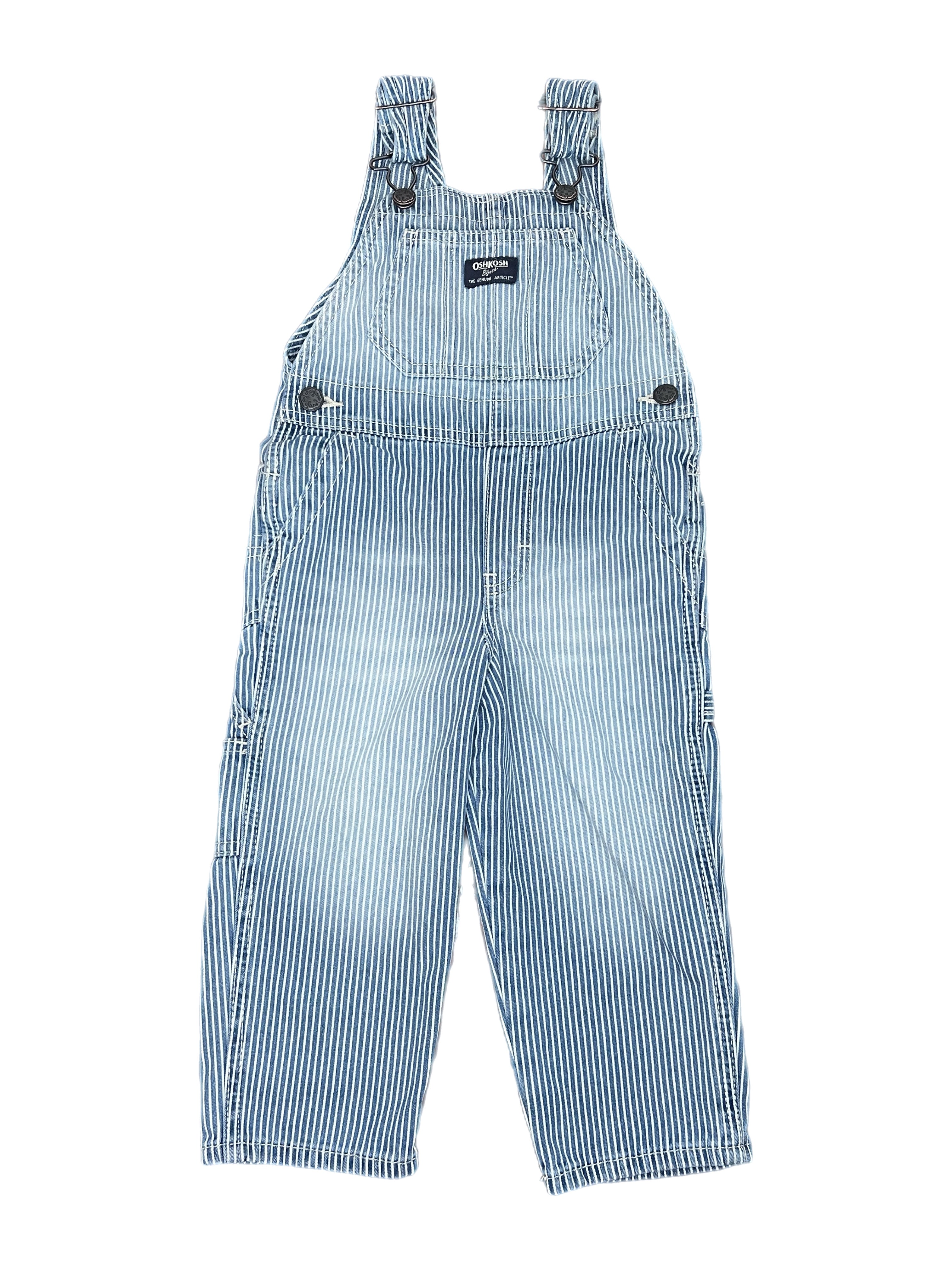 Oshkosh Hickory Stripe Overalls (2T)