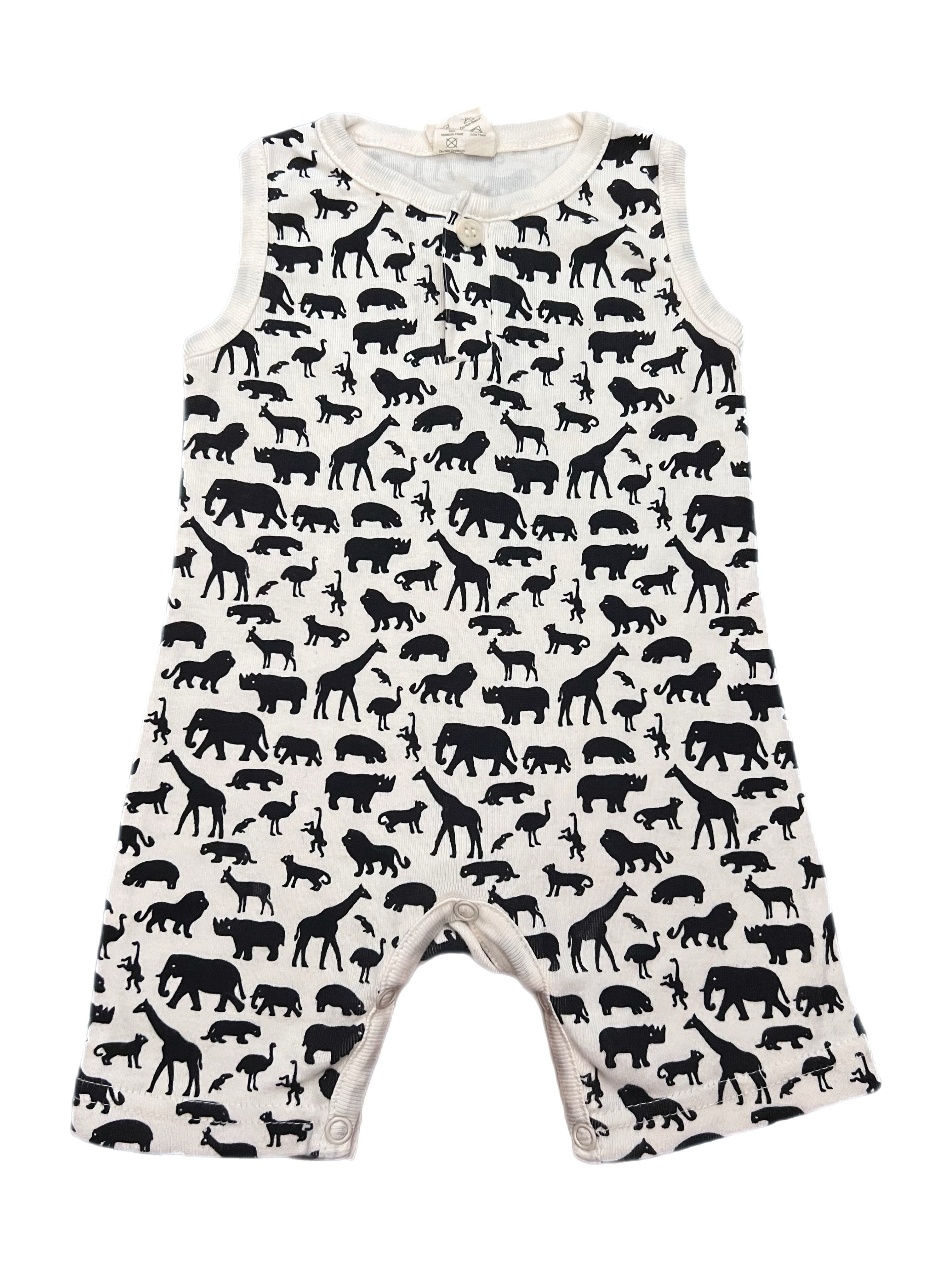 Nature Baby Zoo Animal Print Playsuit (0-3m)