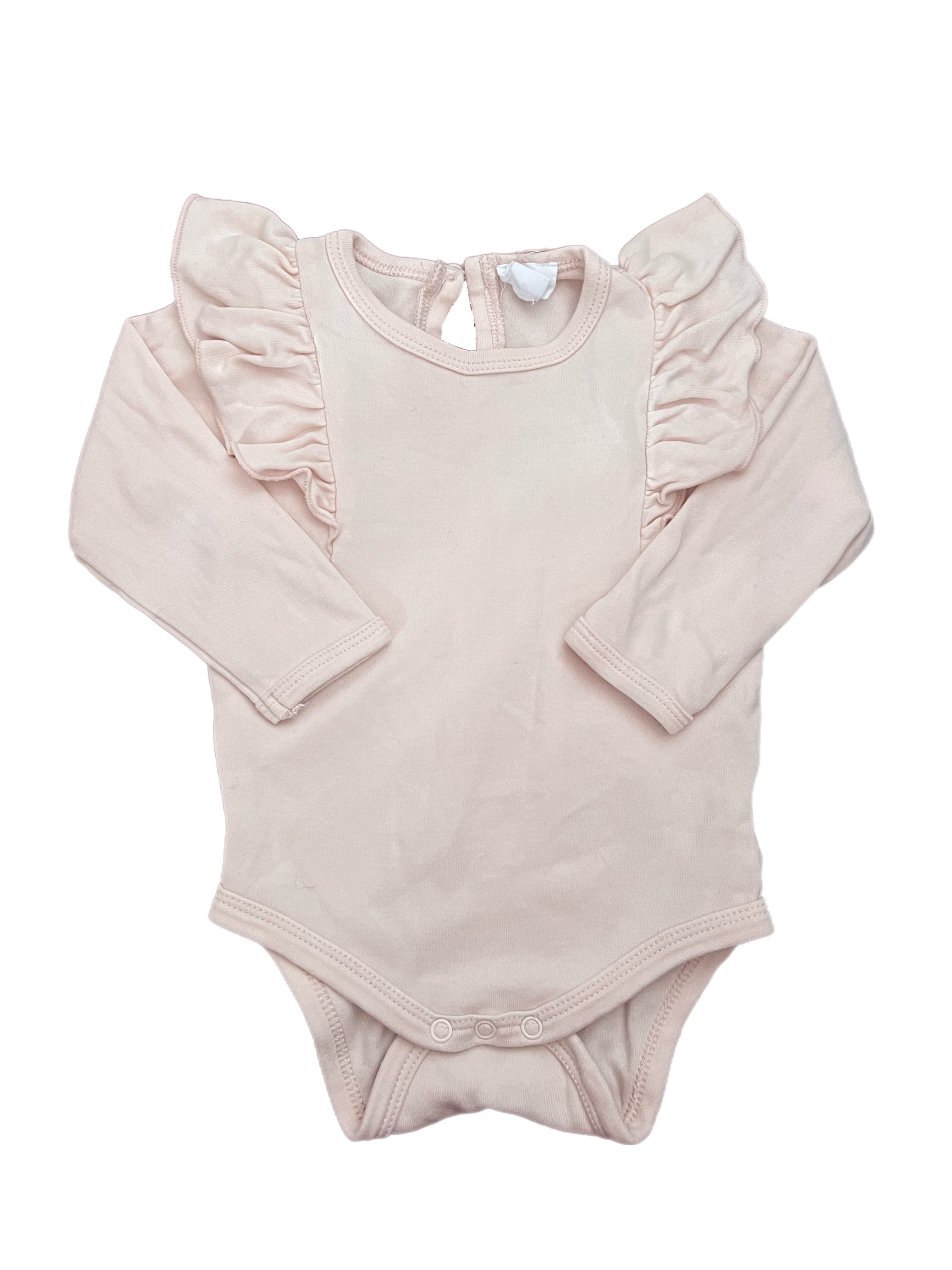 Jamie Kay Frill Shoulder Long Sleeve Bodysuit (3-6m)