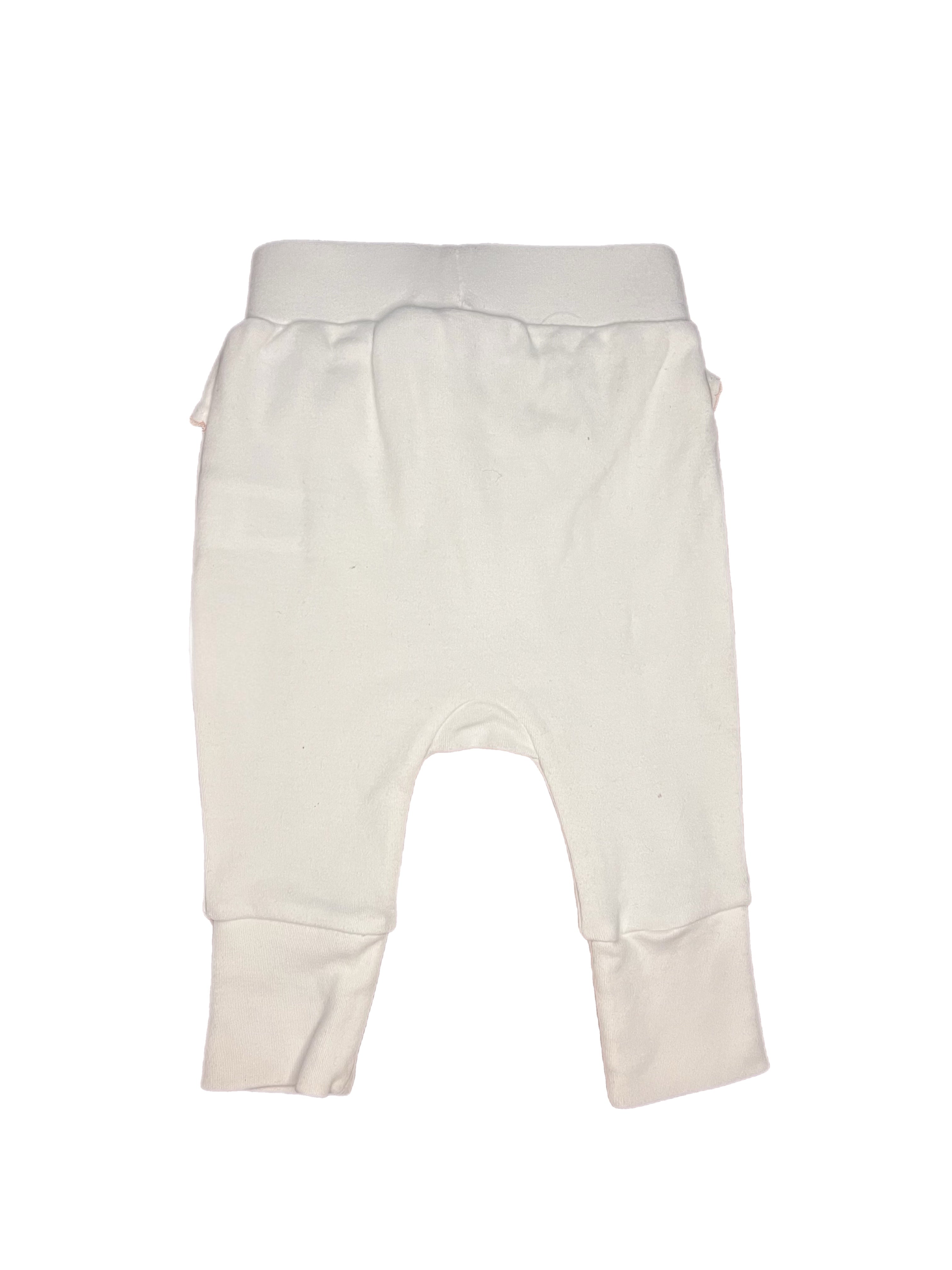 Little Bundle White Ruffle Pants (Newborn)