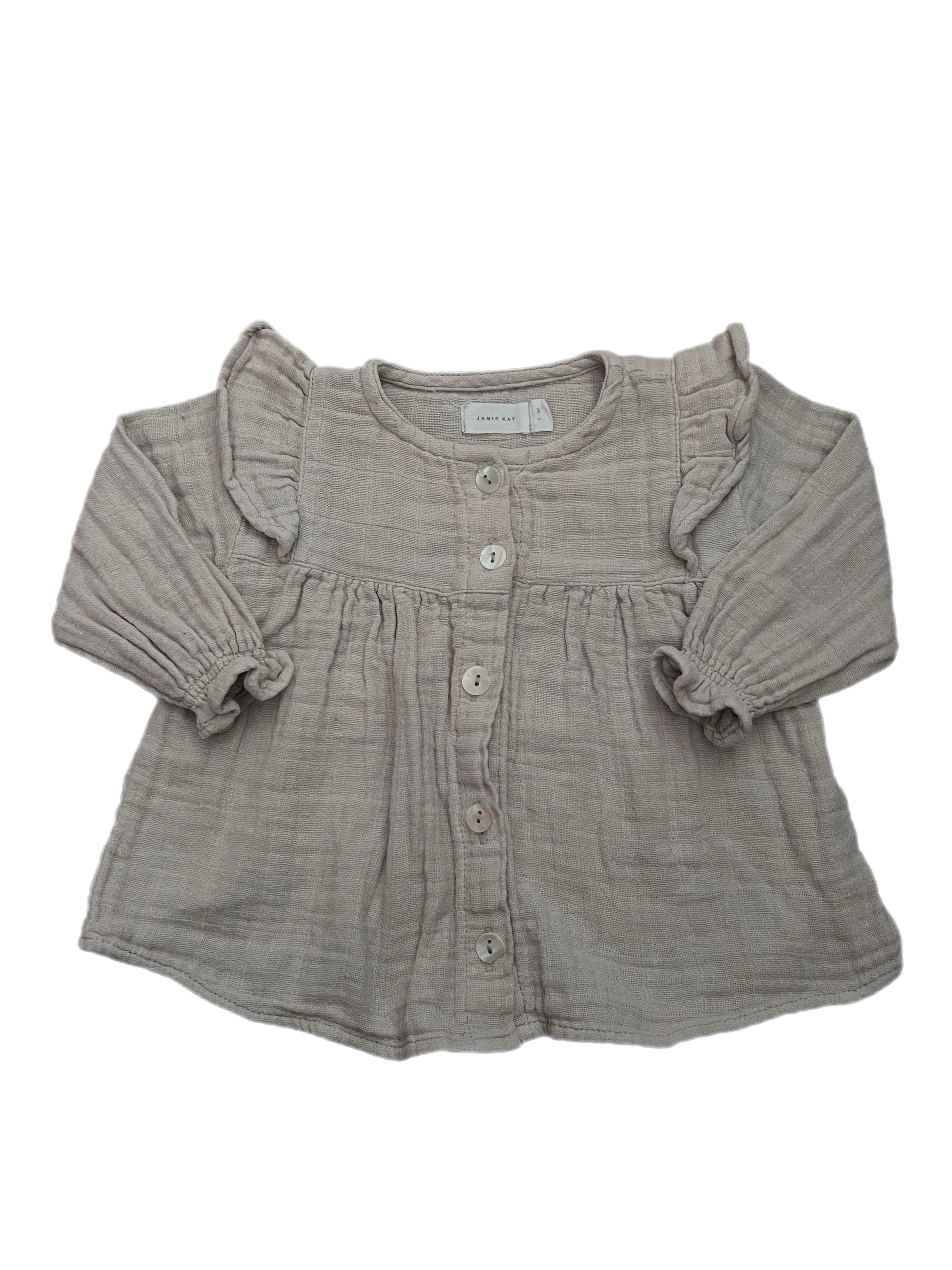 Jamie Kay Muslin Long Sleeve Top (0-3m)