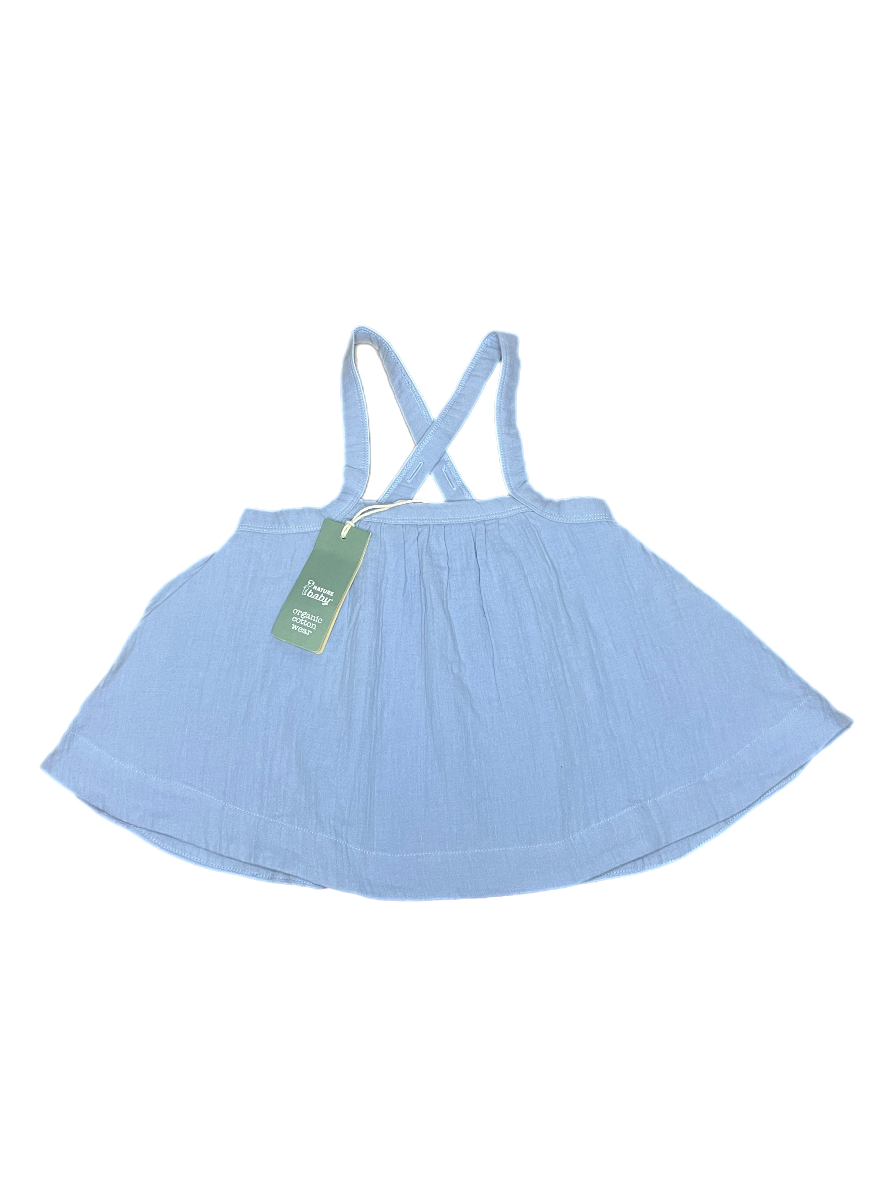 Nature Baby May Pinafore - Dusky Crinkle (6-12m) BNWT