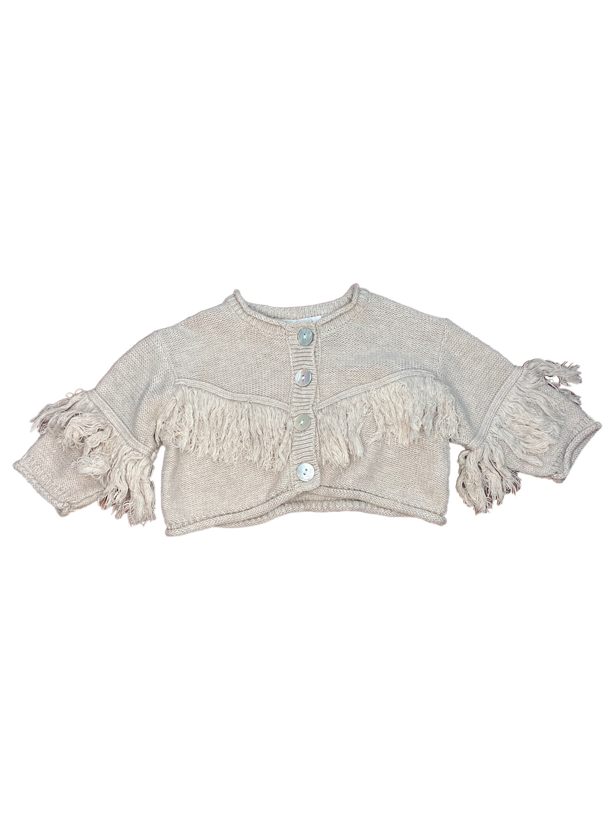 Grown Fringe Cardigan (0-3m)