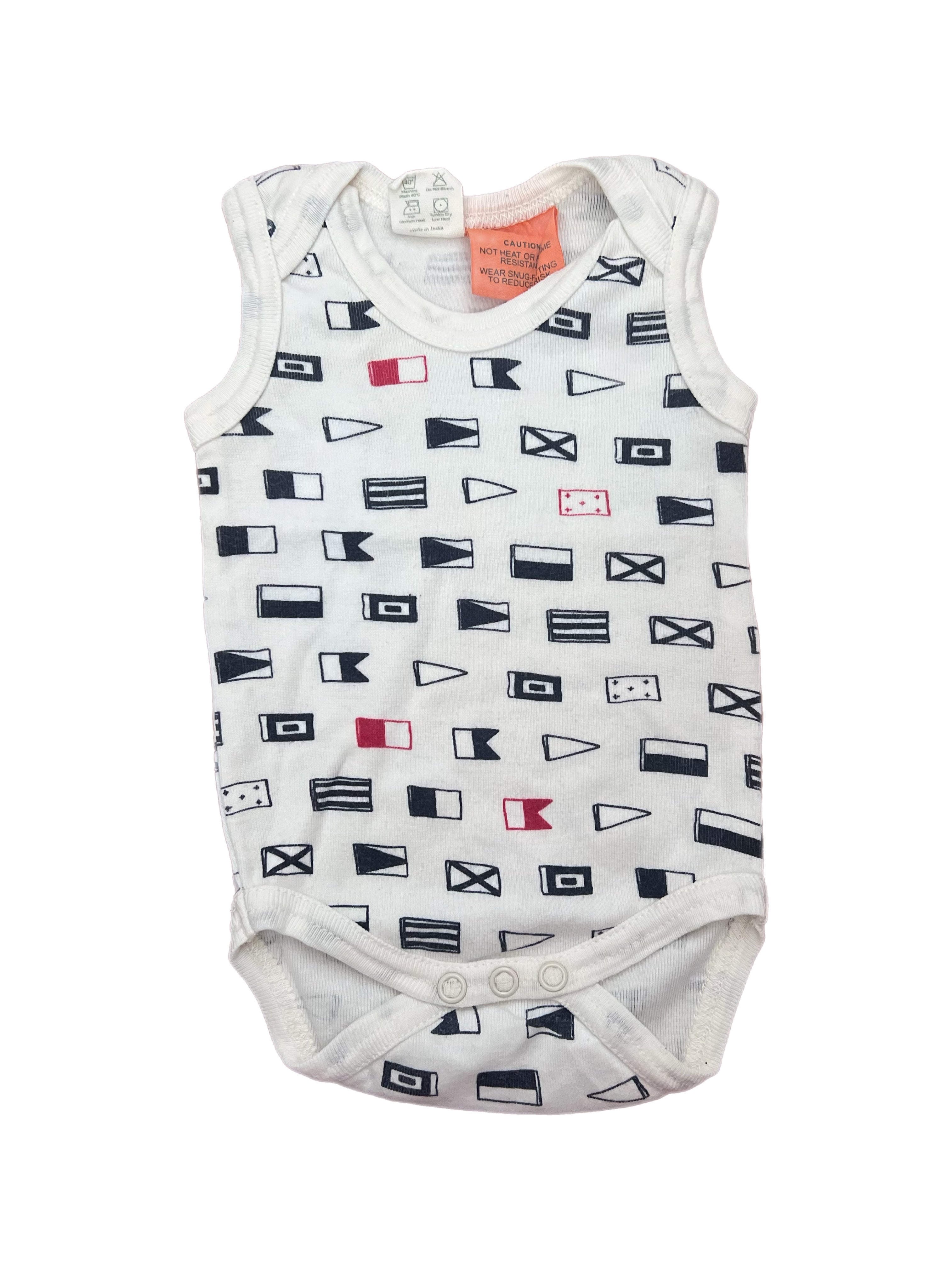 Nature Baby Boat Flag Vest Bodysuit (0-3m)