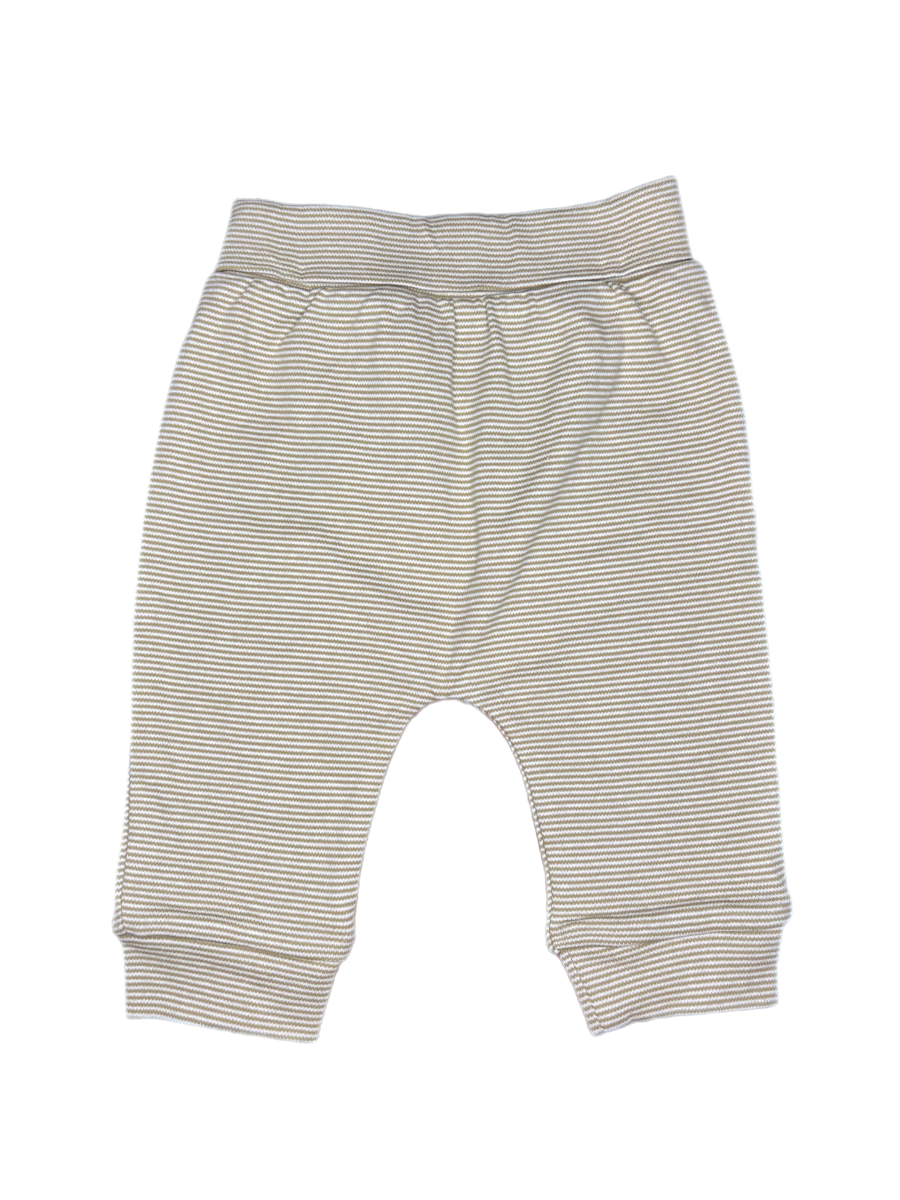 Little Bundle Green Stripe Pant (0-3m)
