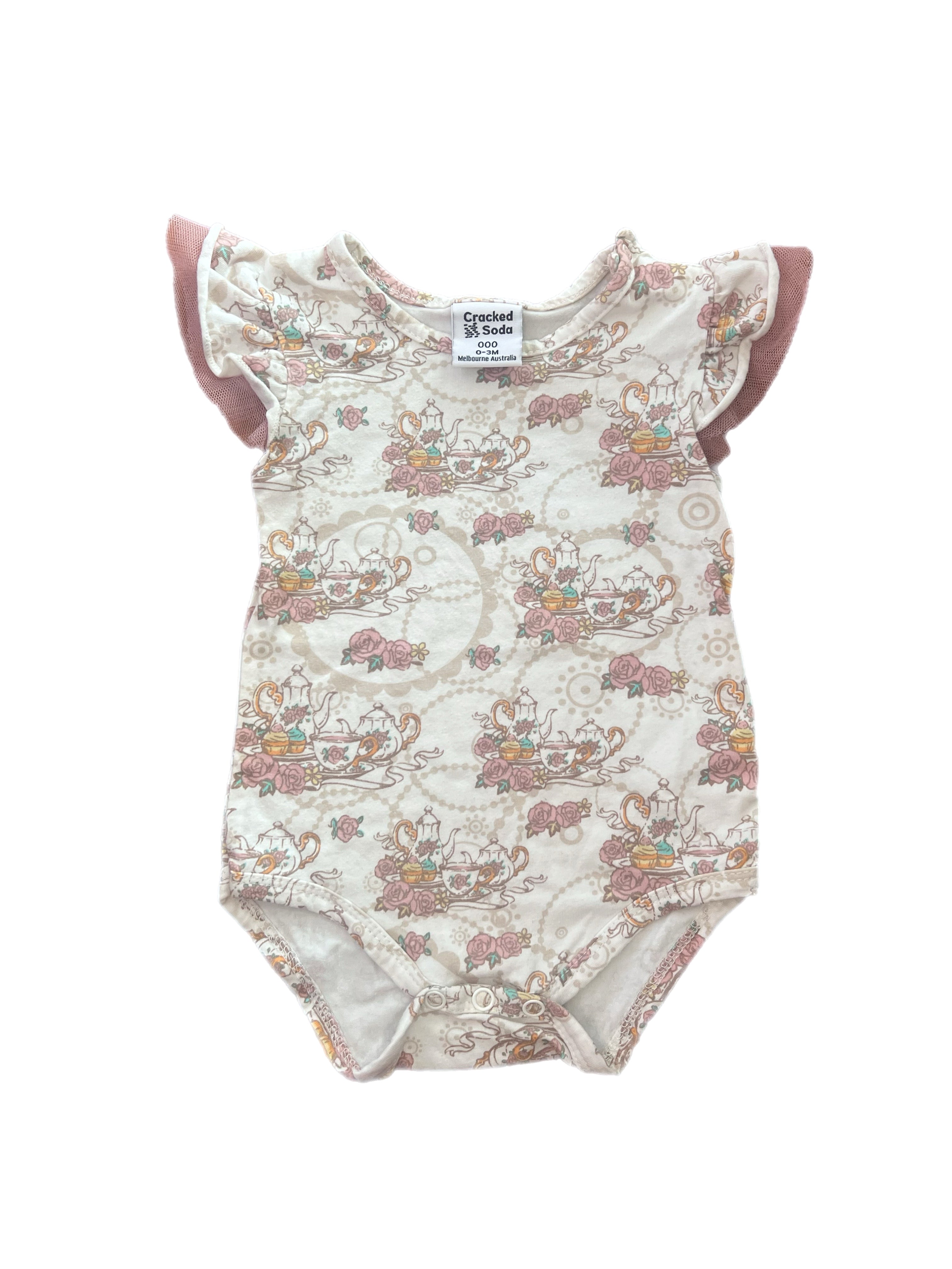 Cracked Soda Frill Bodysuit (0-3m)