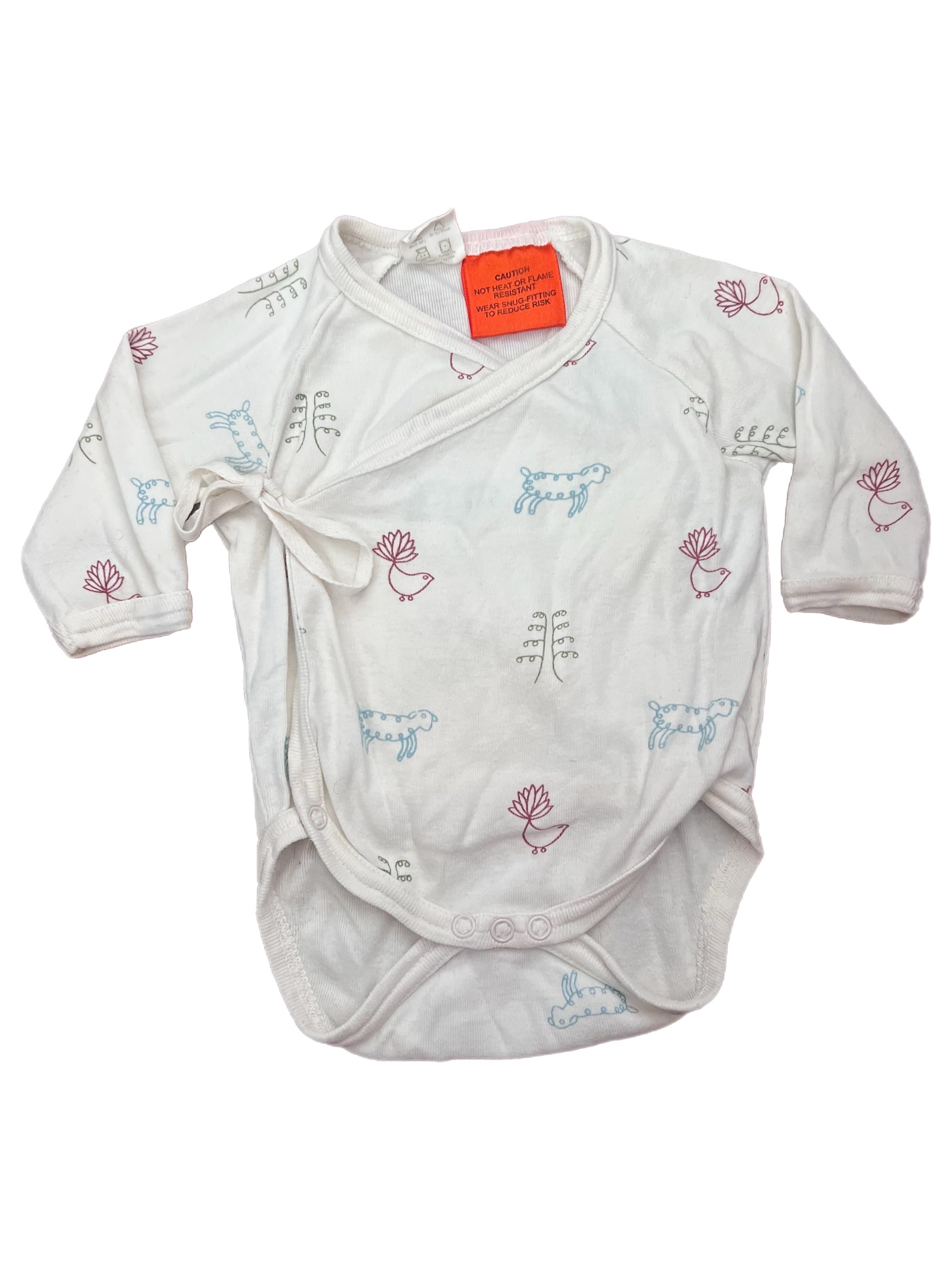 Nature Baby Long Sleeve Kimono Bodysuit (0-3m)