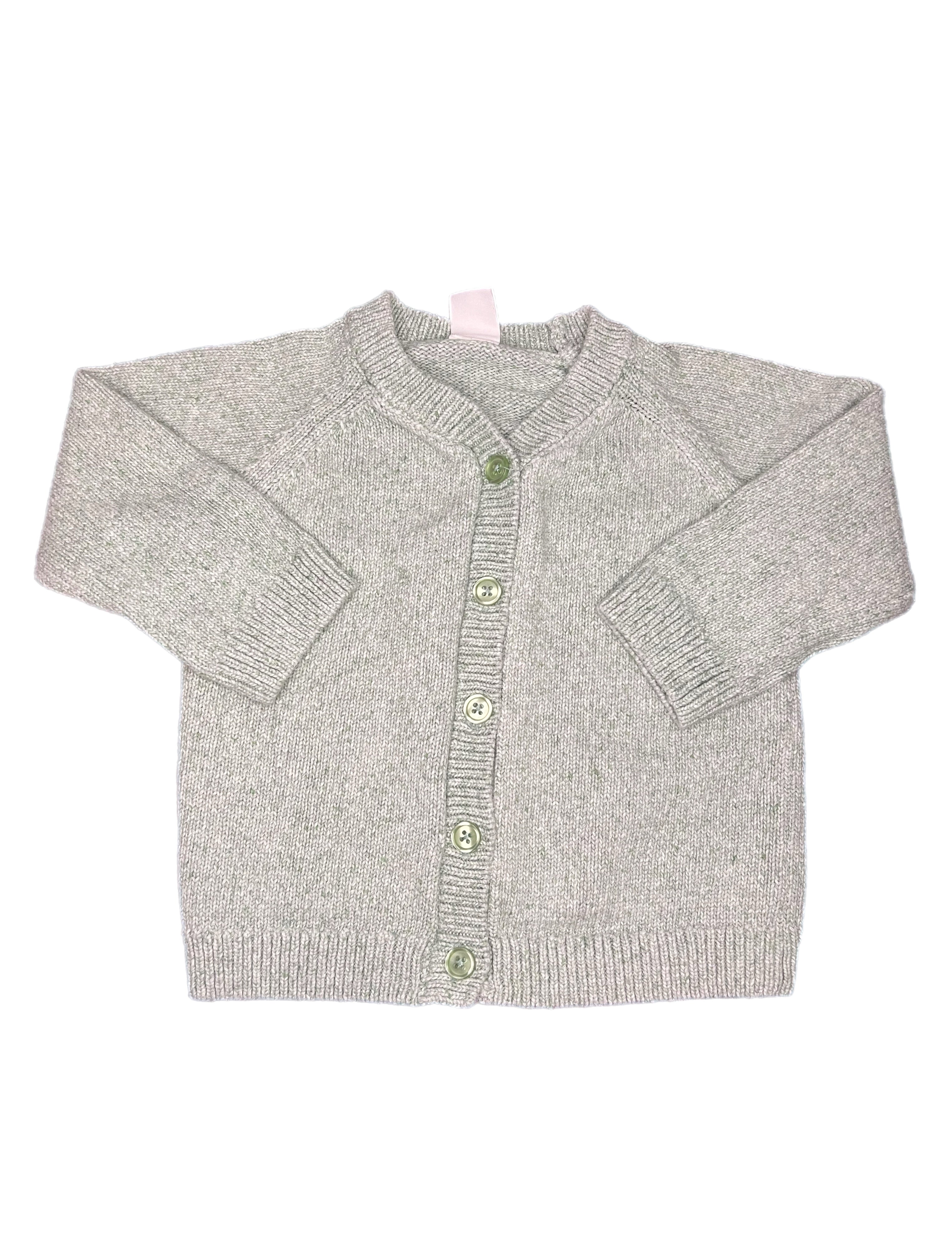 Seed Green fleck Knit Cardigan (12-18m)