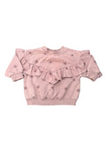 Quincy Mae Ruffle Fleece Sweatshirt (0-3m)