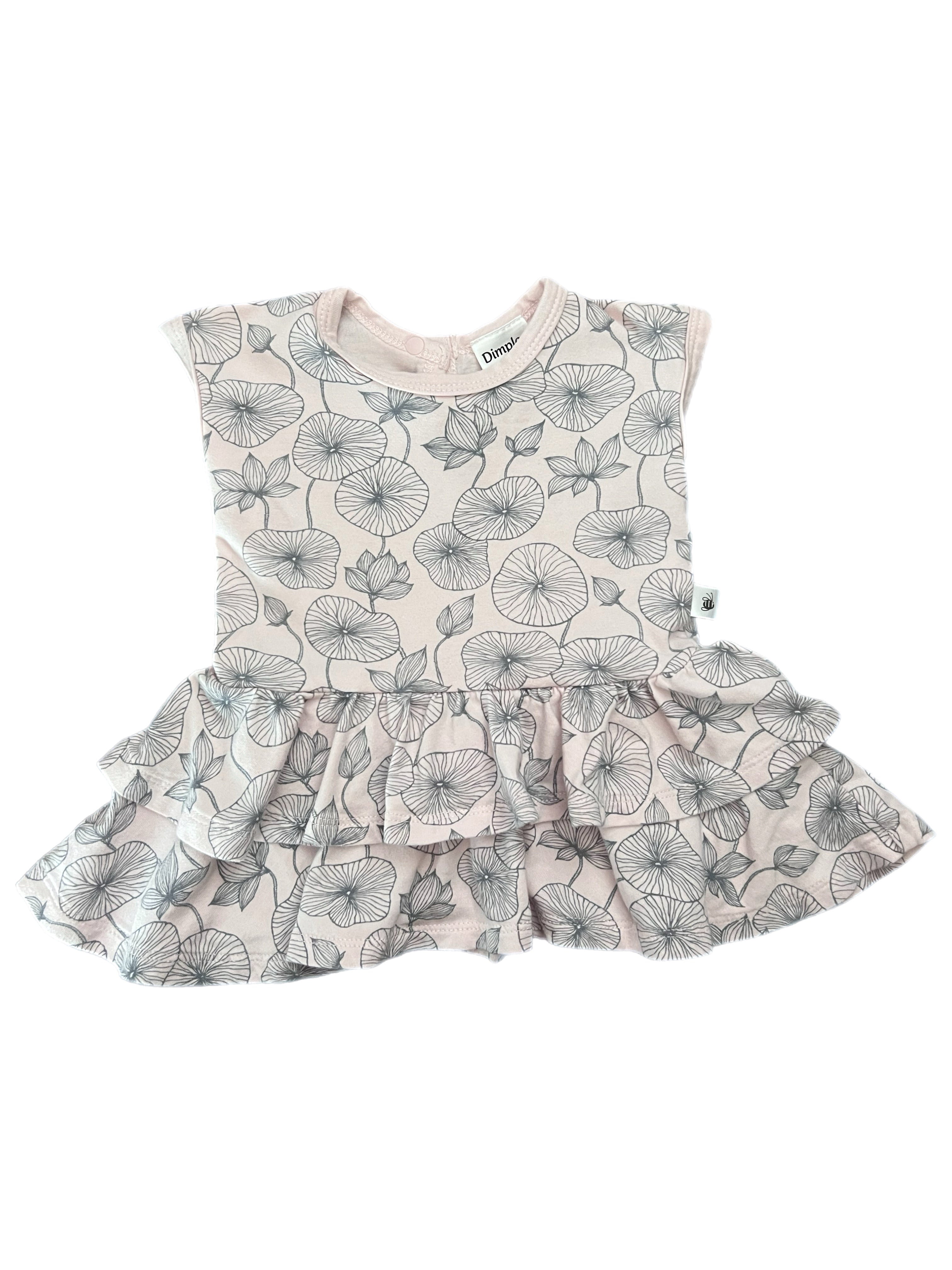 Dimples Baby Pink Dress (3m)