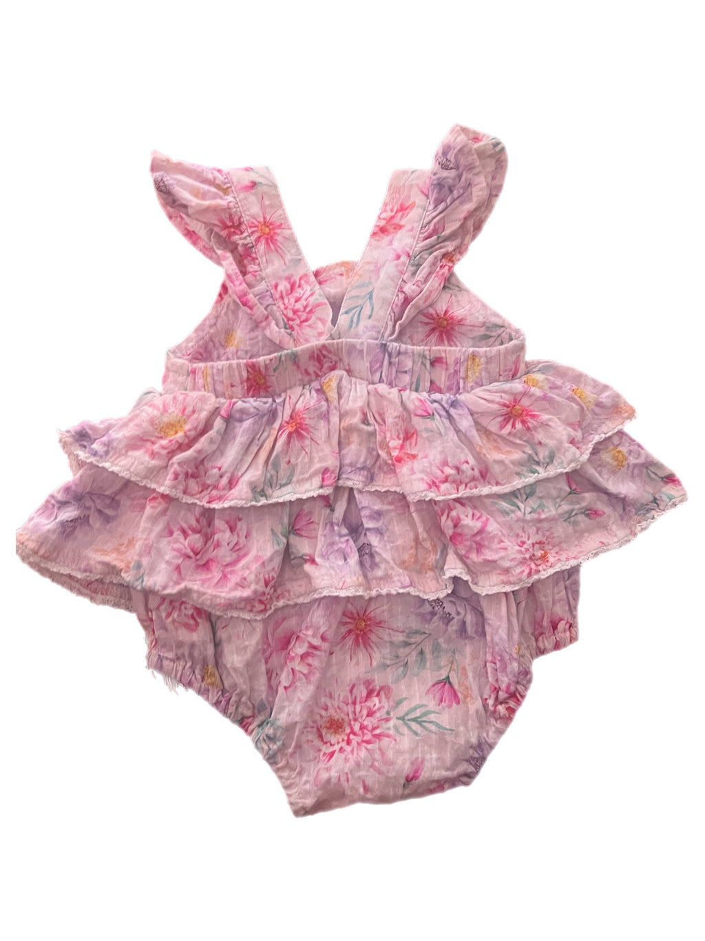 Bebe by Minihaha Floral Pink Romper (0-3m)